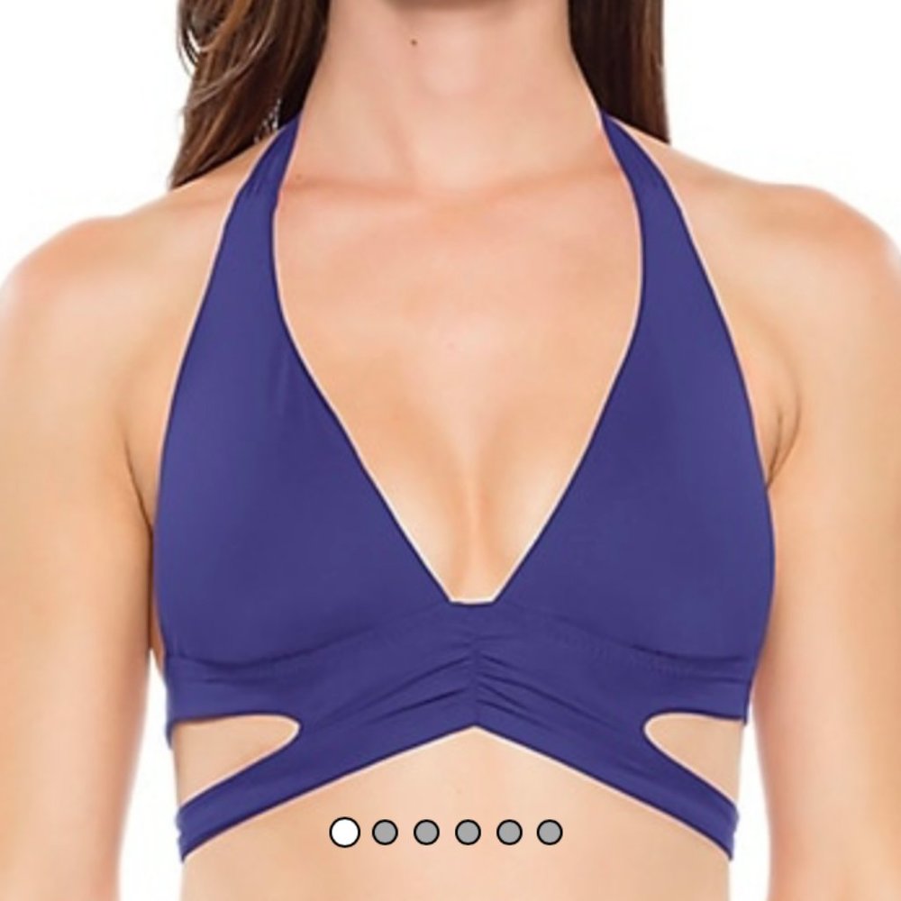 Becca Color Code Split Band Halter Swim Top